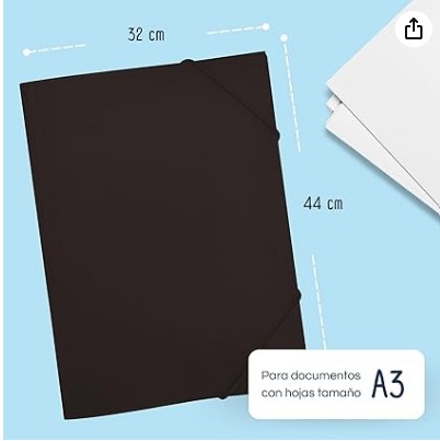 [180510] CARPETA RAYLU PAPER A3 CON GOMAS Y SOLAPAS HUMO · PP 100% RECICLABLE · LOMO 4 CM APROX. · CAPACIDAD 50 HOJAS