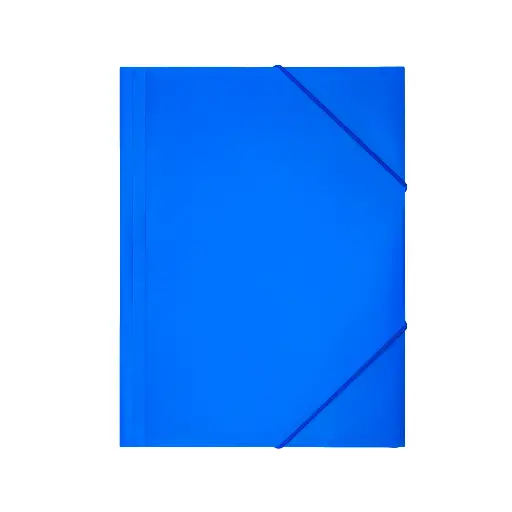 [180545] CARPETA PP RAYLU PAPER A5 CON GOMAS Y SOLAPAS AZUL 