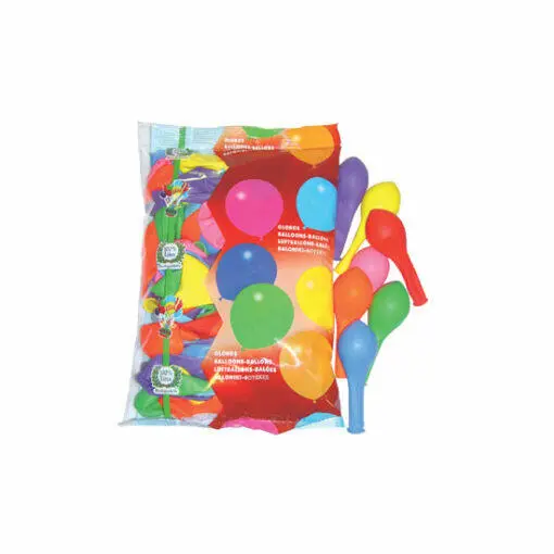[70052] GLOBOS SURTIDOS 22CM PAQUETE 100UDS