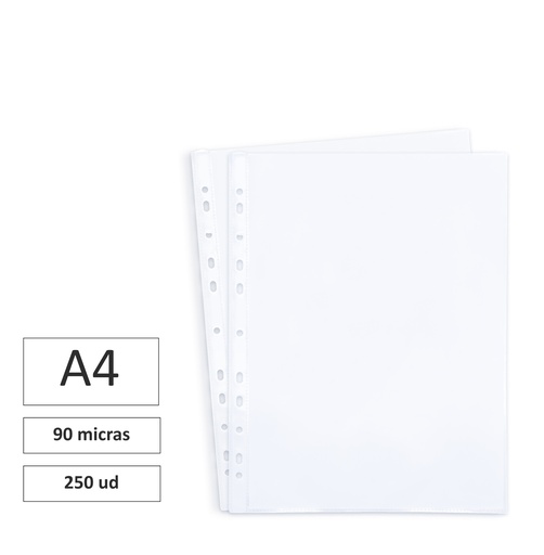 [180563] FUNDAS MULTITALADRO A4 80 MICRAS PAQUETES DE 10