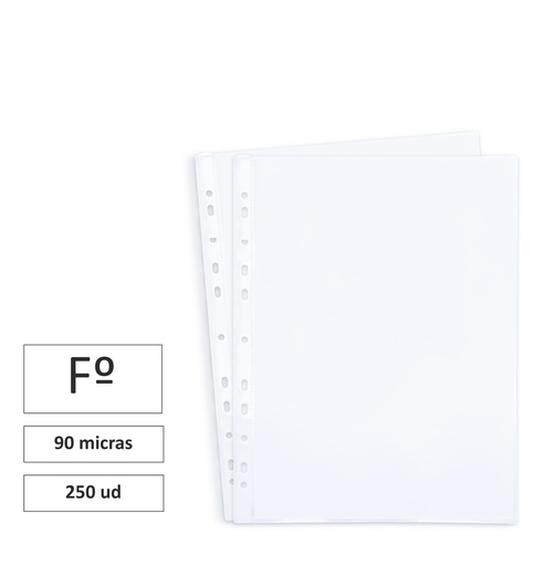 [180587] FUNDAS MULTITALADRO FOLIO 90 MICRAS PAQUETES DE 10