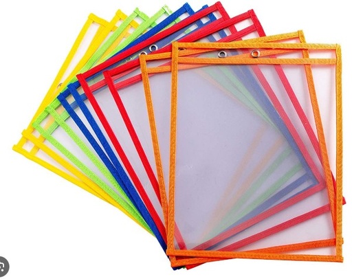 [825606] FUNDAS REUTILIZABLES DE BORRADO EN SECO FOLIO 10 COLORES 