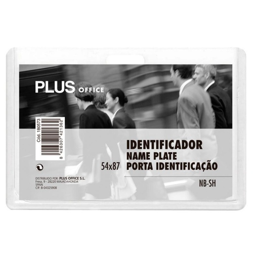 [180573] FUNDA PORTACARNET PP RÍGIDO HORIZONTAL 54X87MM CON PINZA