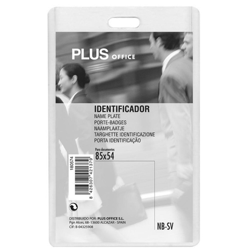 [180574] FUNDA PORTACARNET PP RÍGIDO VERTICAL 85 X 54 MM
