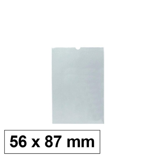 [180283] FUNDA PORTACARNET PVC 56 X 87 MM CON UÑERO PACK 100 UDS