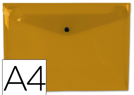 [180404] SOBRE PORTADOCUMENTOS POLIPROPILENO CON BROCHE A4 NARANJA