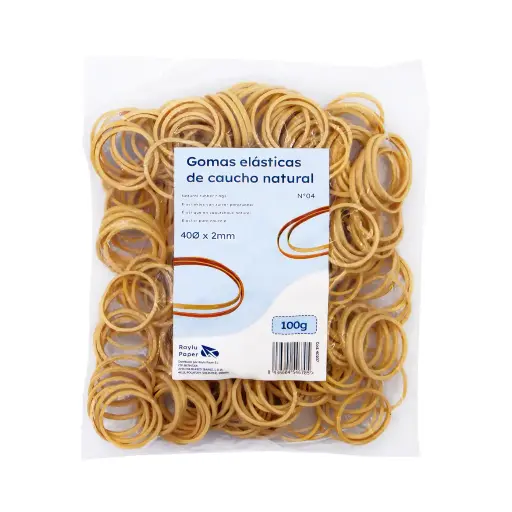 [040207] ANILLOS DE CAUCHO Nº04 RAYLU BOLSA 100 GRAMOS