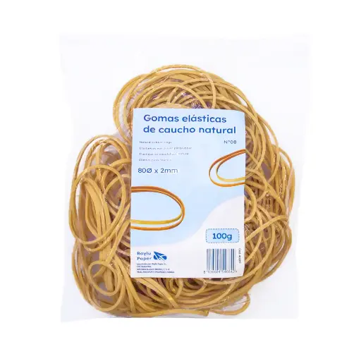 [040209] ANILLOS DE CAUCHO Nº08 RAYLU BOLSA 100 GRAMOS