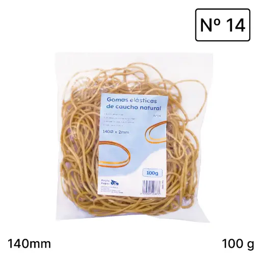 [040212] ANILLOS DE CAUCHO Nº14 RAYLU– BOLSA 100 GRAMOS