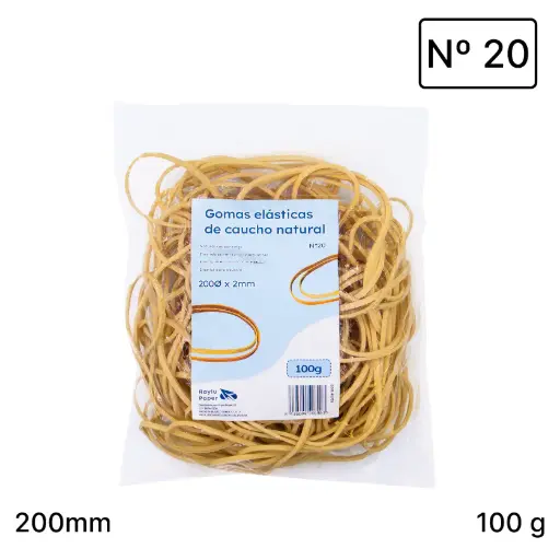 [040761] ANILLOS DE CAUCHO Nº20 RAYLU– BOLSA 100 GRAMOS