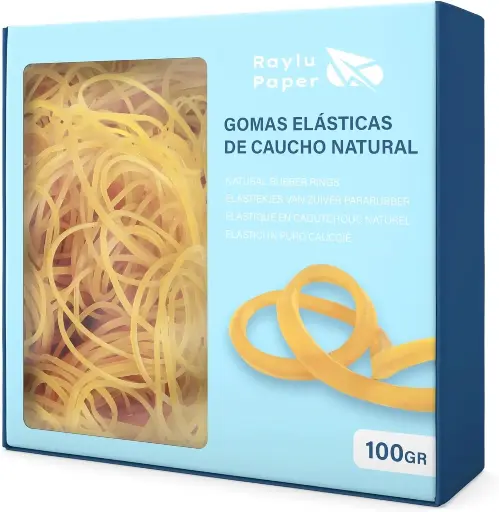 [040821] BANDAS ELASTICAS CAUCHO RAYLU  Nº18 180X15MM BOLSA 100 GRAMOS